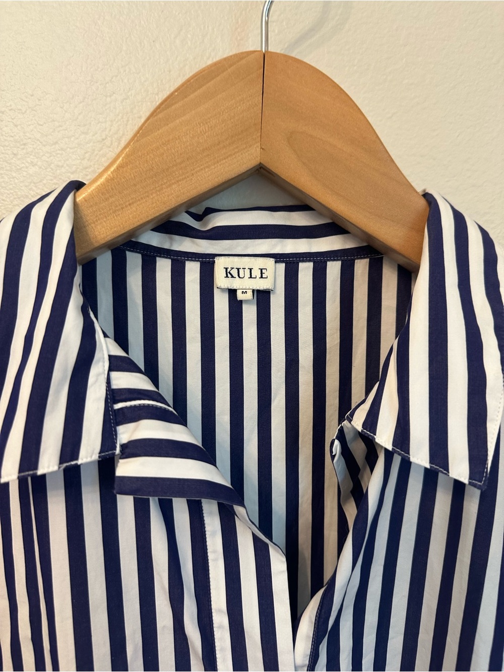 KULE The Izzy Navy & White Striped Short-Sleeve Shirt Dress - Picture 3 of 9